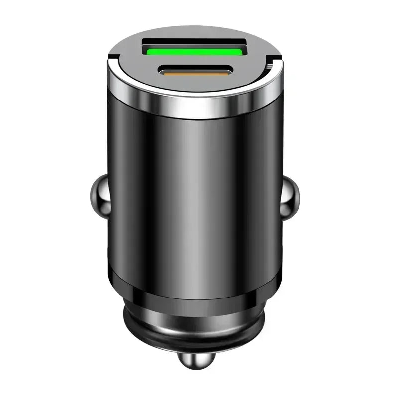 ar Dual USB Car Charger 100/200W Mini USB C Car Fast Charging Adapter