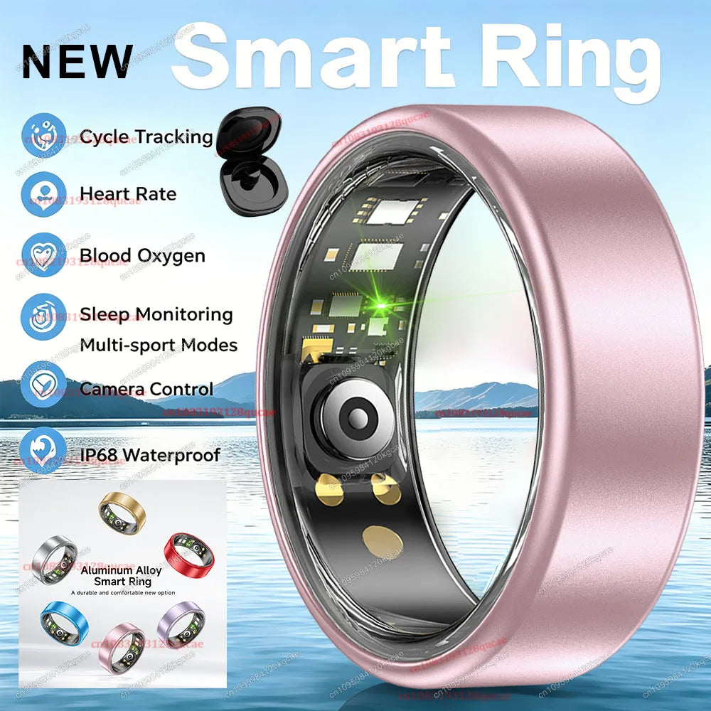 R10 Smart Ring with Charging Case Multi-color Ring Men Women Health Sleep Heart Rate Monitoring IP68 Waterproof Multi-sport Mode