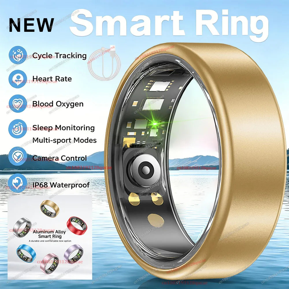 R10 Smart Ring with Charging Case Multi-color Ring Men Women Health Sleep Heart Rate Monitoring IP68 Waterproof Multi-sport Mode