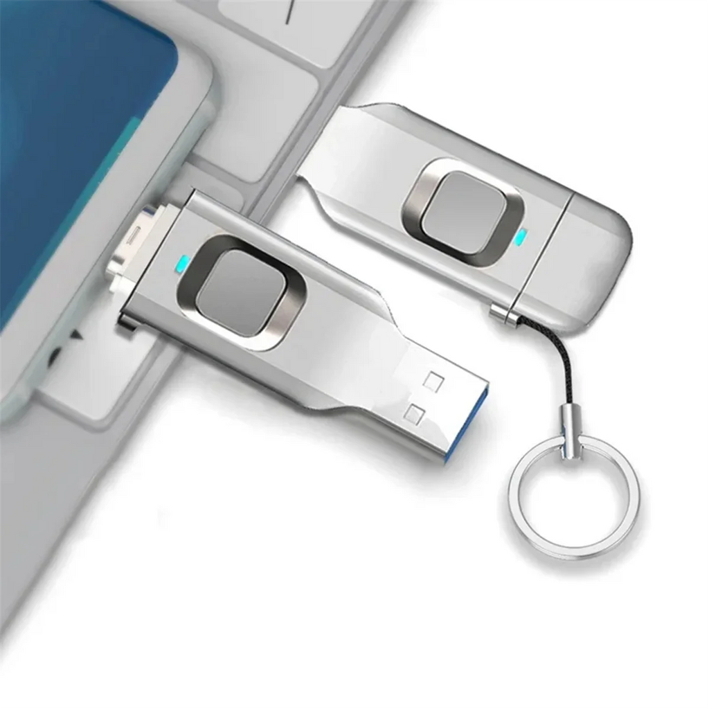 AAA87 Fingerprint Flash Drive Metal OTG Pendrive USB3.0 Type C for Laptop Phone Lock Thumbdrive Jump USB Disk 32G