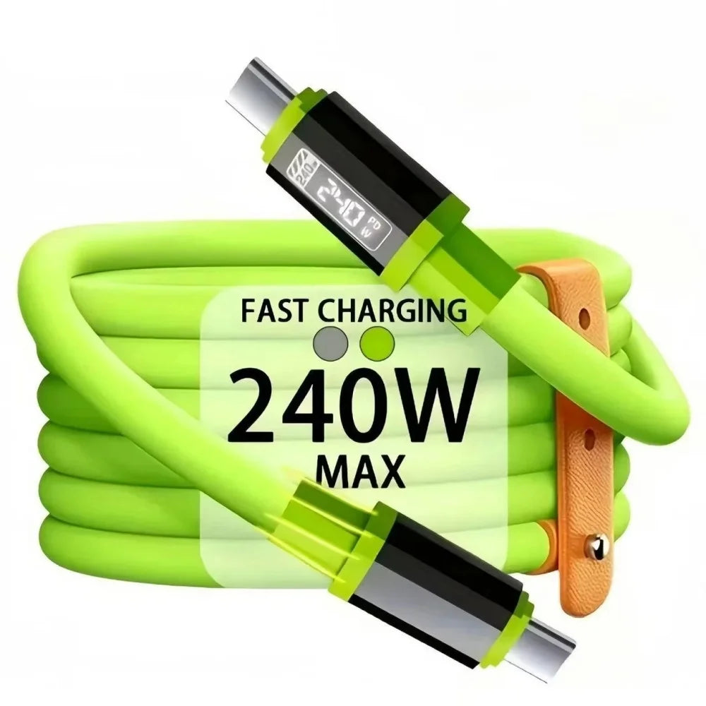 USB To Type C Data Cables 240W Fast Charge 6A USB-C
