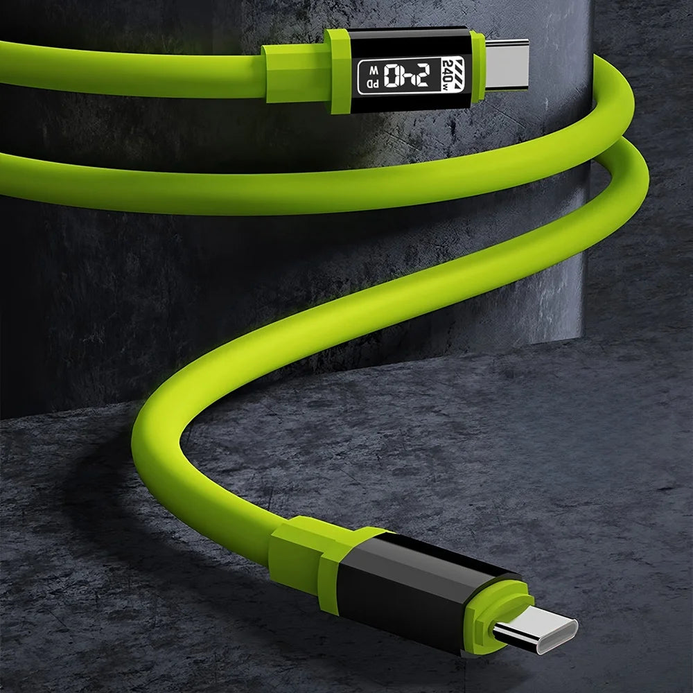 USB To Type C Data Cables 240W Fast Charge 6A USB-C