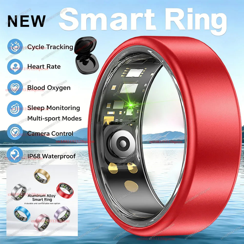 R10 Smart Ring with Charging Case Multi-color Ring Men Women Health Sleep Heart Rate Monitoring IP68 Waterproof Multi-sport Mode