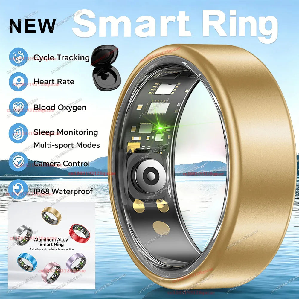 R10 Smart Ring with Charging Case Multi-color Ring Men Women Health Sleep Heart Rate Monitoring IP68 Waterproof Multi-sport Mode