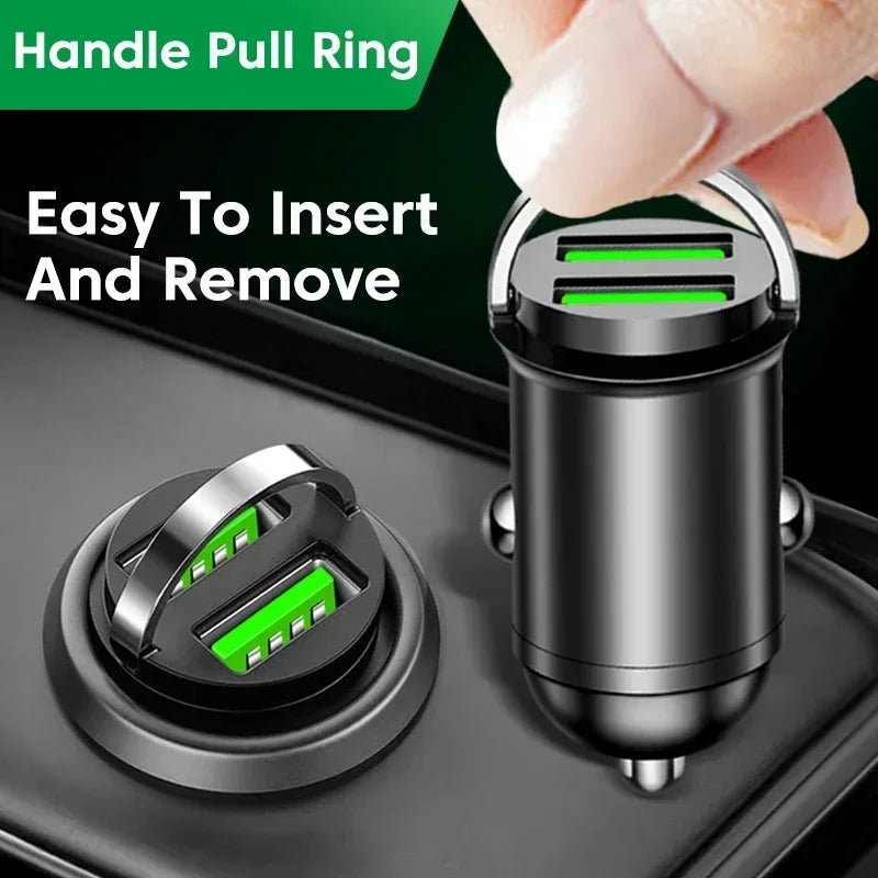 ar Dual USB Car Charger 100/200W Mini USB C Car Fast Charging Adapter