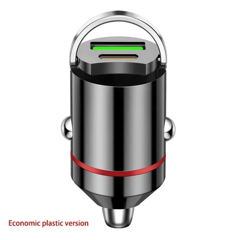 ar Dual USB Car Charger 100/200W Mini USB C Car Fast Charging Adapter