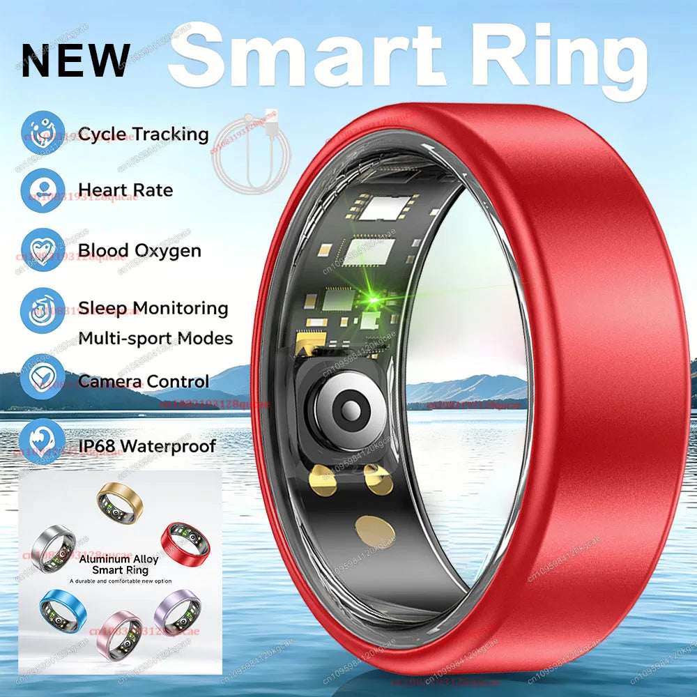 R10 Smart Ring with Charging Case Multi-color Ring Men Women Health Sleep Heart Rate Monitoring IP68 Waterproof Multi-sport Mode