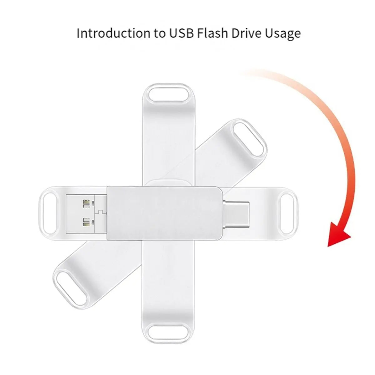 A64I 512GB USB 3.1 Flash Drive with Type C and Type A Port,Memory Stick Thumb Drive,Storage and Backup for Smart Phone Silver