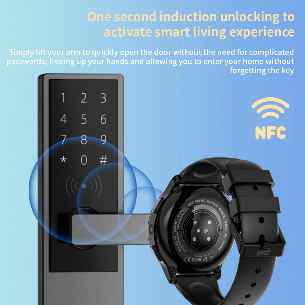 4G 5G Android Smart Watch with Sim Card APPLLP 2 GPS NFC 1.43inch AMOLED Screen Smart Watches