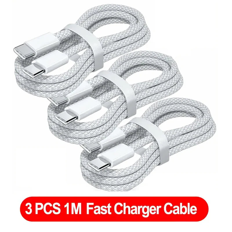 3PCS USB C Cable to USB C 100W Fast Charging Charger