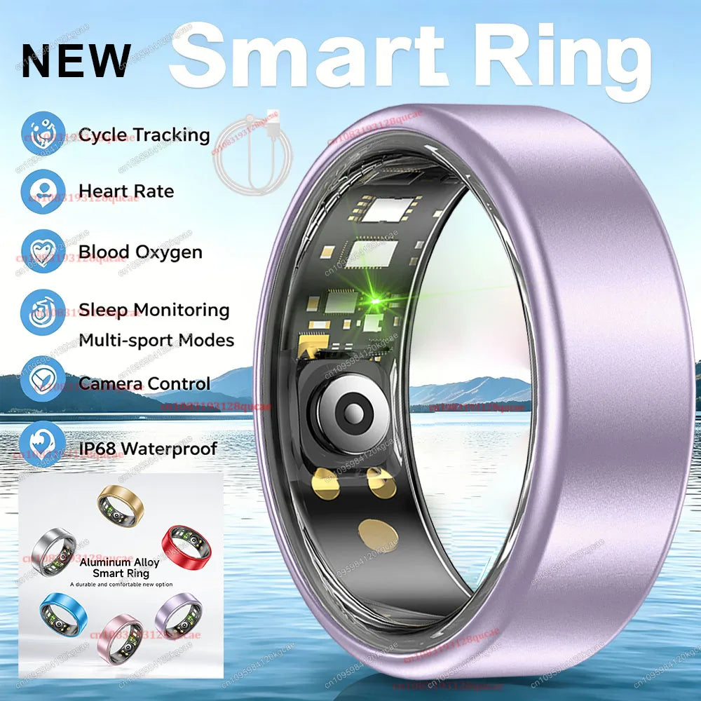 R10 Smart Ring with Charging Case Multi-color Ring Men Women Health Sleep Heart Rate Monitoring IP68 Waterproof Multi-sport Mode