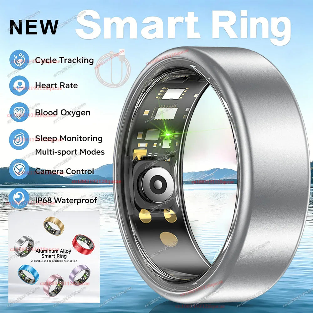 R10 Smart Ring with Charging Case Multi-color Ring Men Women Health Sleep Heart Rate Monitoring IP68 Waterproof Multi-sport Mode