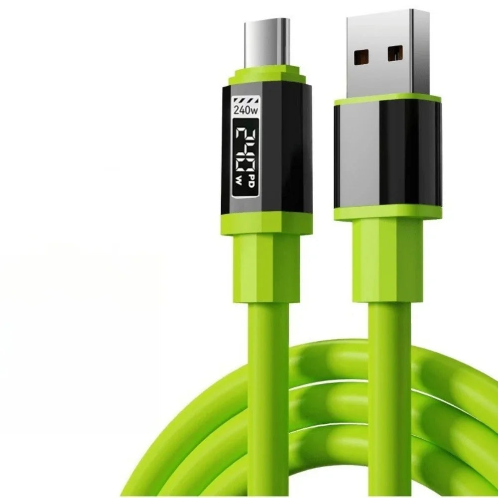 240W Type C Cable PD Fast Charging Phone Charger Data Cord For iPhone 17 Huawei Type C to USB C Quick Charge Wire