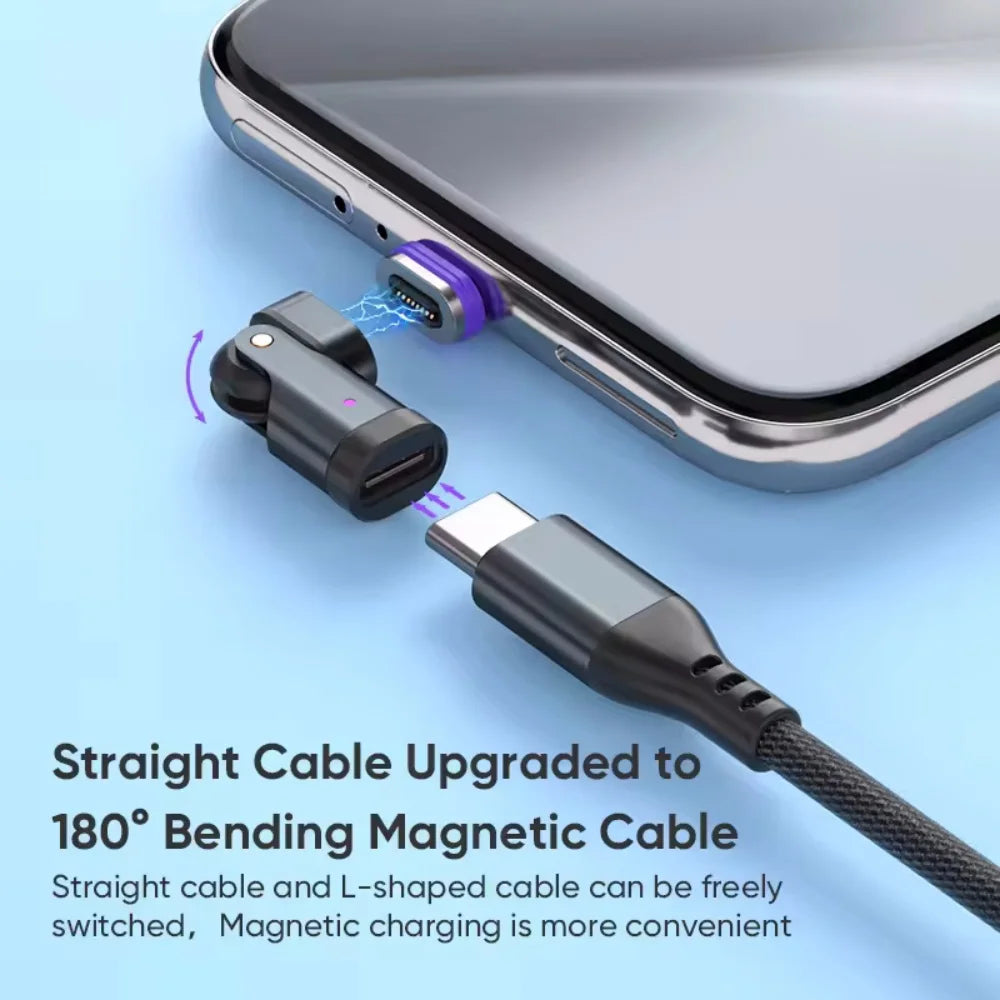 240W Type C Adapter USB-C to Type-C OTG Fast Charging Cable Magnetic USB C Female Converter for Macbook iPhone 16 15 Xiaomi