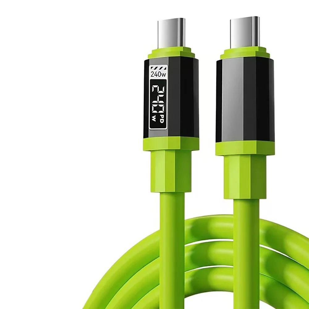 USB To Type C Data Cables 240W Fast Charge 6A USB-C